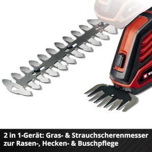 Foarfece cu fir pentru iarba si arbusti cu acumulator Einhell GE-CG 18/100 Li-Solo Power X-Change (Li-Ion, 18 V, lama de taiere a lamei de forfecare pentru iarba 100 mm, lama de forfecare pentru arbusti 200 mm, fara baterie si incarcator) - Img 6