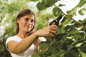 Foarfece de gradina Fiskars Bypass pentru ramuri si crengute proaspete, acoperite cu ecran antiaderent, lame din otel de inalta calitate, lungime: 20 cm, negru/portocaliu, SingleStep, P26, 1000567 - Img 11
