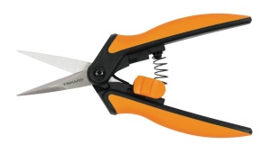 Foarfece de taiere Fiskars Microtip SP13, lungime: 21,5 cm, lame din otel de inalta calitate/maner din plastic, negru/portocaliu, solid, 1051600 - Img 1