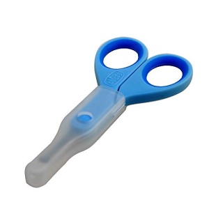 Foarfece de unghii Chicco pentru bebelusi si copii, foarfece pentru bebelusi din otel inoxidabil cu lame curbate si varfuri rotunjite, husa de protectie, maner din cauciuc antiderapant - accesorii pentru bebelusi pentru nou-nascuti de la 0 luni - Img 5
