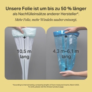 Folie antibacteriana Tommee Tippee Twist Click, 18 role, 10,5 m, compatibila cu sistemul de eliminare a scutecelor - Img 5