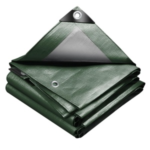 Folie de protectie VOUNOT 4x8m 240gm impermeabila verde-silver