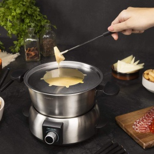 Fondue electric Cecotec FunGourmee, 8 persoane, 1000W, otel inoxidabil, temperatura reglabila - Img 4