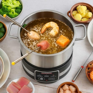 Fondue Multicook 4-in-1 Electric, 1200 W, Capacitate 2.3L, Inductie - Img 4