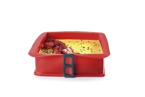 Forma de copt Ibili 875800 patrata detasabila cu baza din sticla