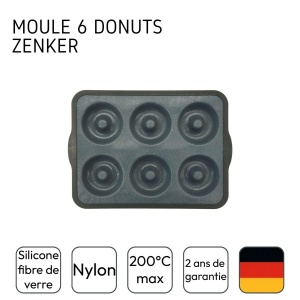 Forma de copt pentru donuts Zenker 685539, 6 donuts, 36 x 26 cm, gri - Img 4