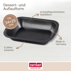 Forma de copt Zenker Bake Click Go 34x245x8 cm antiaderenta rezistenta la 230degC - Img 3