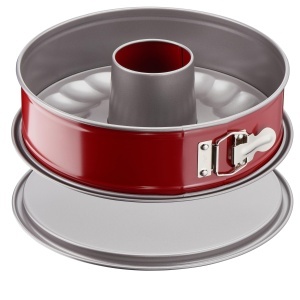 Forma pentru savarine Tefal Delibake 1642814 27 cm Carbon Red cu sistem de deschidere