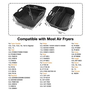 Forme Silikon pentru Friteuza cu Aer Cald VINATO, Set 3 Piese, Rezistente la Temperaturi Inalte - Img 2