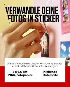 Fotopapier Canon Zink 5 x 7,6 cm, 100 foi, autocolant, pentru imprimare fotografii - Img 3