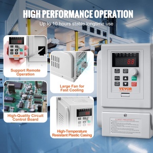 Frecventometru VEVOR AT1-2200X 22kW 10A Control Viteza Motor 3 Faze - Img 5