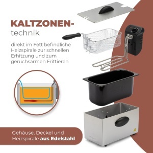 Friteuza Bomann FR 2264 CB, 3L Capacitate, 2000W, Inox - Img 4