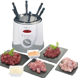 Friteuza Clatronic(r) 2in1 Fondue incl. 6 furculite Fondue | Fondue pentru fondue de ciocolata si branza | Friteuza pentru 1 litru ulei/grasime | Panou de control cu afisaj de control | Carcasa Cool-Touch | 840 wati | FFR 2916 - Img 7