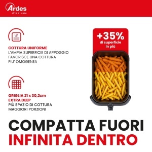 Friteuza cu aer cald Ardes ARFRYA08LV, 8 litri, negru, cu display digital - Img 4