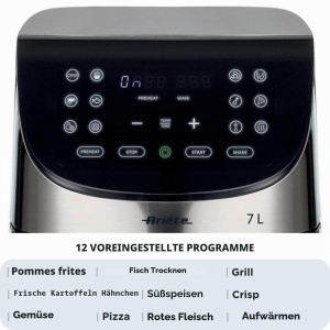 Friteuza cu aer cald Ariete 4628, 7 L, 1800 W, 12 programe - Img 4