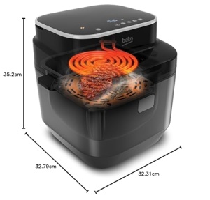 Friteuza cu aer cald Beko FRL5474B, 2570 W, 7.6 L, 8 programe automate, Negru - Img 11