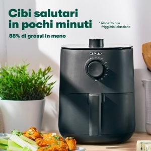 Friteuza cu aer cald BELLA 3L Manuala Negru Mat Fara Ulei Tehnologie Circular Heat - Img 5