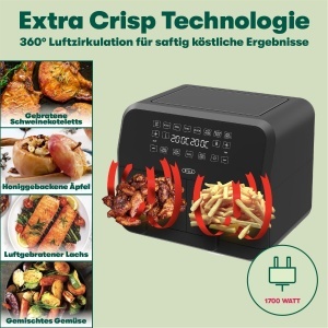 Friteuza cu aer cald Bella 8L, 1700W, negru, cu touchscreen si 8 functii - Img 5