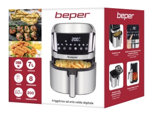 Friteuza cu aer cald Beper P101FRI070 7L Touchscreen 8 programe - Img 8