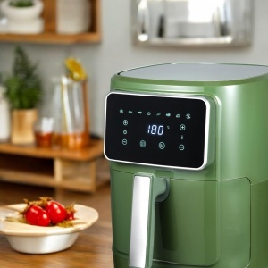 Friteuza cu aer cald Bergner Midnight, 6.9L, 1800W, Ceramica - Img 4