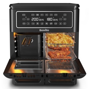 Friteuza cu aer cald Breville Halo Flexi, 11 litri, 2400 W, 12 moduri de preparare