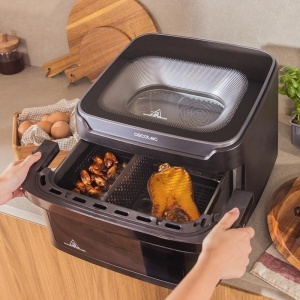 Friteuza cu aer cald Cecotec Cecofry Advance 10000 Full Vision 2200W 10L Display color 12 programe - Img 8