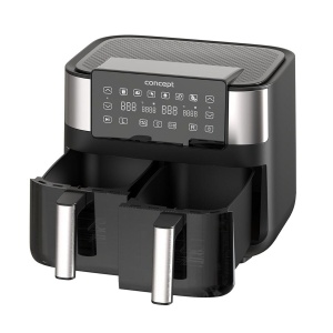 Friteuza cu aer cald Concept FR8000, 2850 W, 8 l, neagrasilver