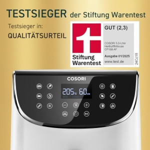 Friteuza cu aer cald COSORI CP158-AF, 5.5L, 11 programe, Alb - Img 2