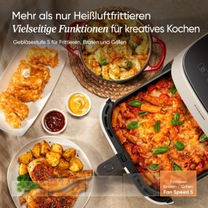 Friteuza cu aer cald Cosori TurboBlaze 9-in-1, 6L, 64 economie energie, Alb - Img 4