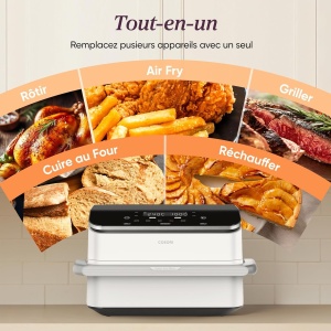 Friteuza cu aer cald COSORI TwinFry 10L, 5-in-1, control inteligent - Img 5