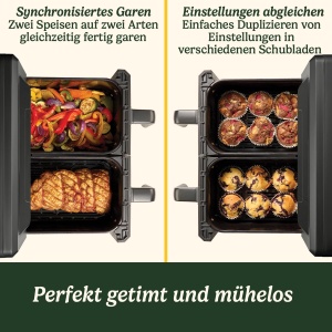 Friteuza cu aer cald Cuisinart XXL 10.4L, 2400W, 2 camere de 5.2L - Img 7