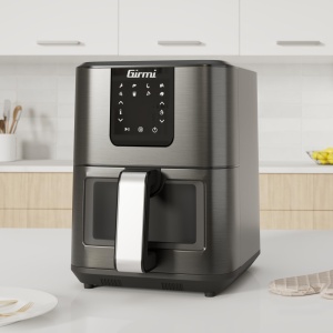 Friteuza cu aer cald Girmi FG79 Ecofrit 9L 1700W 8 programe Digital Display Negru mat - Img 5