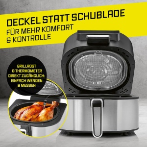 Friteuza cu aer cald GOURMETmaxx FryBBQ 5L, 2000W, 2 in 1 - Img 6