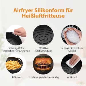 Friteuza cu aer cald GRIFEMA, 8 inch, reutilizabila, BPA-free - Img 9