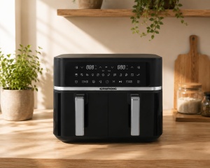 Friteuza cu aer cald Grundig FRY 8620, 8.4 L, 2400 W, NegruChrom - Img 5