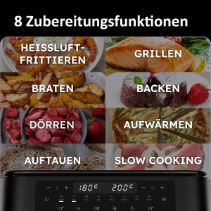 Friteuza cu aer cald Haier Flex 11 L 8 functii Dual Zone - Img 5