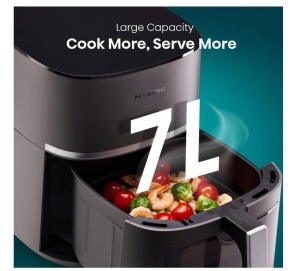 Friteuza cu aer cald Hisense HAF1900D, 7L, 1800W, Display LED, 10 programe automate - Img 6