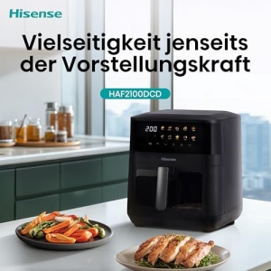 Friteuza cu aer cald Hisense HAF2100DCD 2100W 77L Negru 10 programe presetate - Img 17