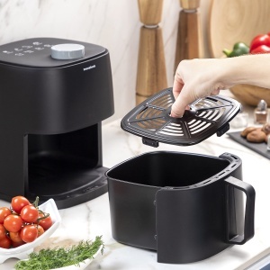 Friteuza cu aer cald InnovaGoods Fryinn Lite 2000, 2L, 1200W, Negru - Img 3