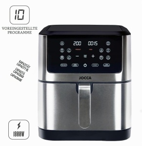 Friteuza cu aer cald JOCCA 8L 1800W Argintie - Img 3