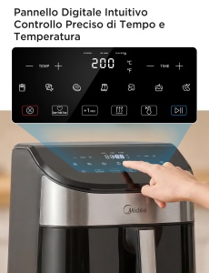 Friteuza cu aer cald Midea, 4,5 l, 1500 W, tehnologie Widemax - Img 2