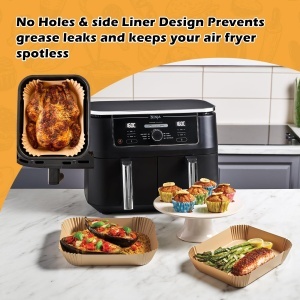 Friteuza cu aer cald Ninja AF300EU, 120 bucati hartie antiaderenta, compatibila cu modele duale - Img 3