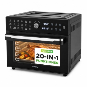 Friteuza cu aer cald NutriChef XXL 30L, 20 programe, cu rotisor