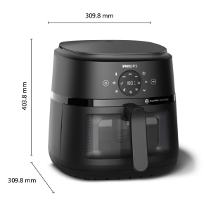 Friteuza cu aer cald Philips 2000 Series NA23000, capacitate 6.2L, tehnologie RapidAir - Img 3