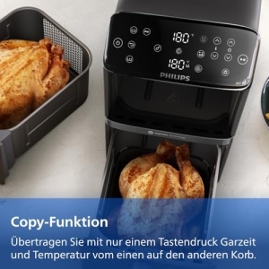 Friteuza cu aer cald Philips Airfryer 4000 Series NA46000, 10L, 2 cosuri - Img 10