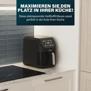 Friteuza cu aer cald Princess SlimFry 8L, 2000W, Digitala, Design Slim - Img 4
