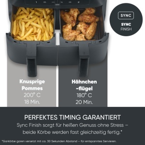 Friteuza cu aer cald Severin FR 2463, 2x4L, 2600W, neagra - Img 5