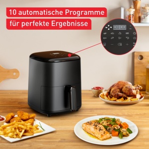 Friteuza cu aer cald Tefal Easy Fry Max EY2458 5L 10 programe Negru - Img 6