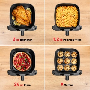 Friteuza cu aer cald Tefal Easy Fry Mega, 7.5 litri, 8 persoane, negru - Img 4