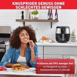 Friteuza cu aer cald Tefal Easy Fry XXL EY701D 1850W 16 kg Touchscreen NegruInox - Img 7